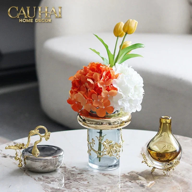 Elysian - Lọ Kẹo Chén Platinum Impérial Bird Branch Bowl 13x17-CẬU HAI HOME DECOR