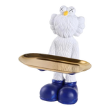 Elysian - Tượng Figurine Kaws Cằm Khay Bản Denim - White