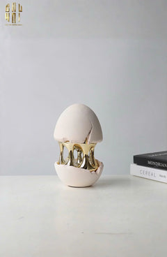 Elysian - Tượng Quả Trứng Hatching Egg 9x12x20-TƯỢNG TRANG TRÍ-CẬU HAI HOME DECOR