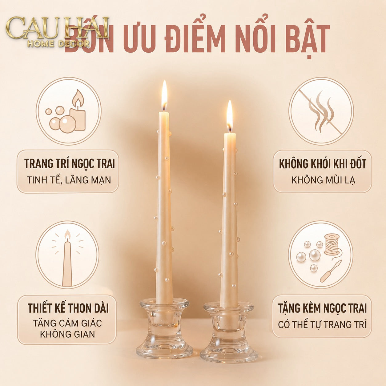 Set 4 Nến Thơm Pearl Radiance 4pcs