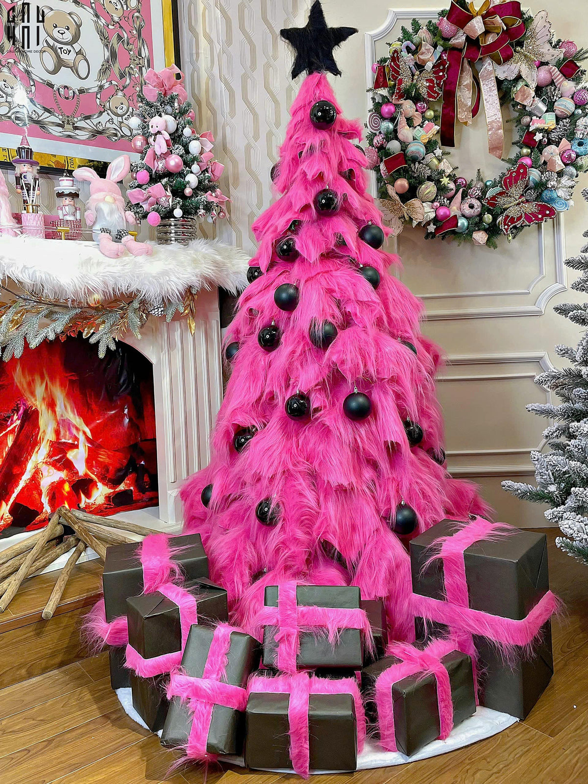 Fêtes Couture - Cây Thông Giáng Sinh "Arbre De Noël Fuchsia Couture" Christmas Tree-TRANG TRÍ GIÁNG SINH-CẬU HAI HOME DECOR
