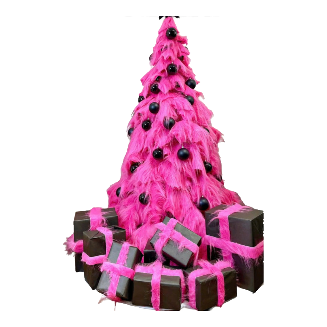 Fêtes Couture - Cây Thông Giáng Sinh "Arbre De Noël Fuchsia Couture" Christmas Tree-TRANG TRÍ GIÁNG SINH-Đối tác tại Trung Quốc theo từng đơn đặt hàng-CẬU HAI HOME DECOR