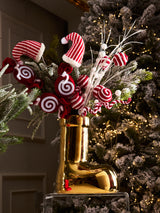 Fêtes Couture - Chậu Hoa Santa Candy Gold Chorme Boot-BÌNH HOA-CẬU HAI HOME DECOR