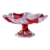Maison Couture - Đĩa Trái Cây Pha Lê Ruby Cristalleries Crimson Peak Plateau 33x15