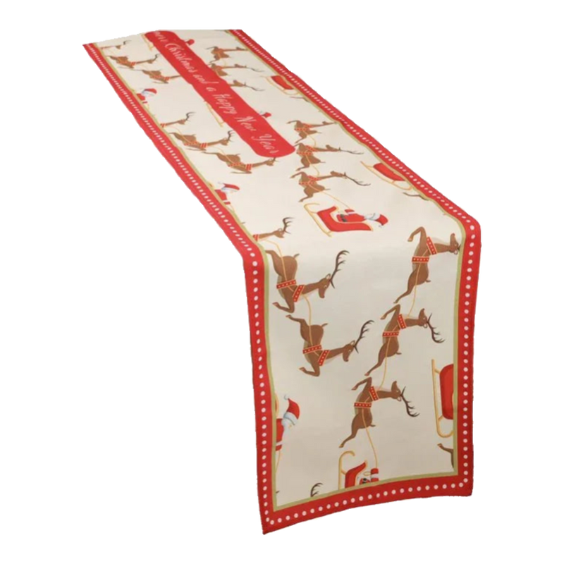 Fêtes Couture - Khăn Trải Bàn - Table Runner Brown Deer 40X275 Cm