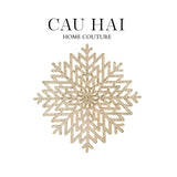 Fêtes Couture - Set 2 Tấm Lót Bàn Ăn - Placemat Golden Snowflake-TRANG TRÍ GIÁNG SINH-Đối tác tại Trung Quốc theo từng đơn đặt hàng-CẬU HAI HOME DECOR