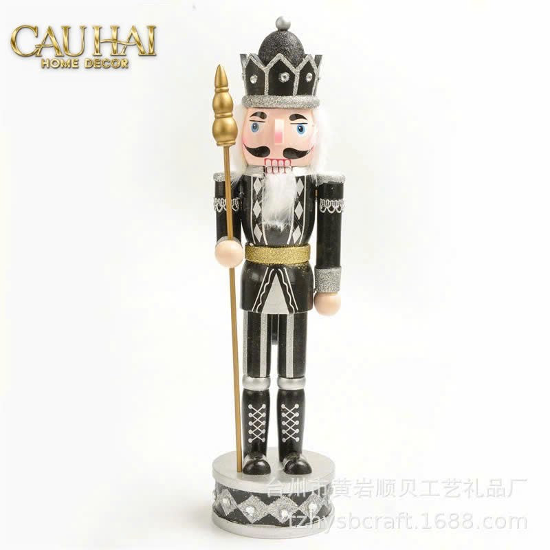Fêtes Couture - Set 2 Tượng Nutcracker Allure D'Or Minuit Impérial H30-TƯỢNG TRANG TRÍ-CẬU HAI HOME DECOR