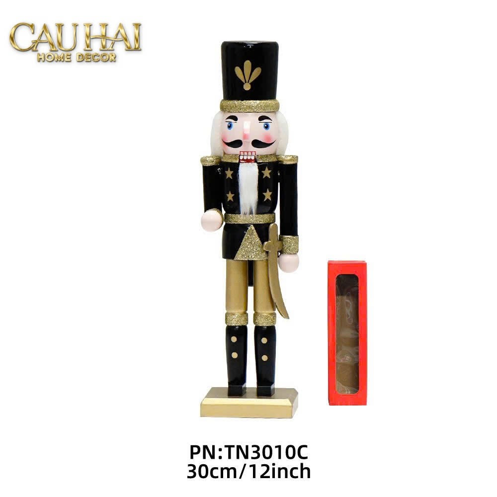 Fêtes Couture - Set 2 Tượng Nutcracker Allure D'Or Minuit Impérial H30-TƯỢNG TRANG TRÍ-CẬU HAI HOME DECOR