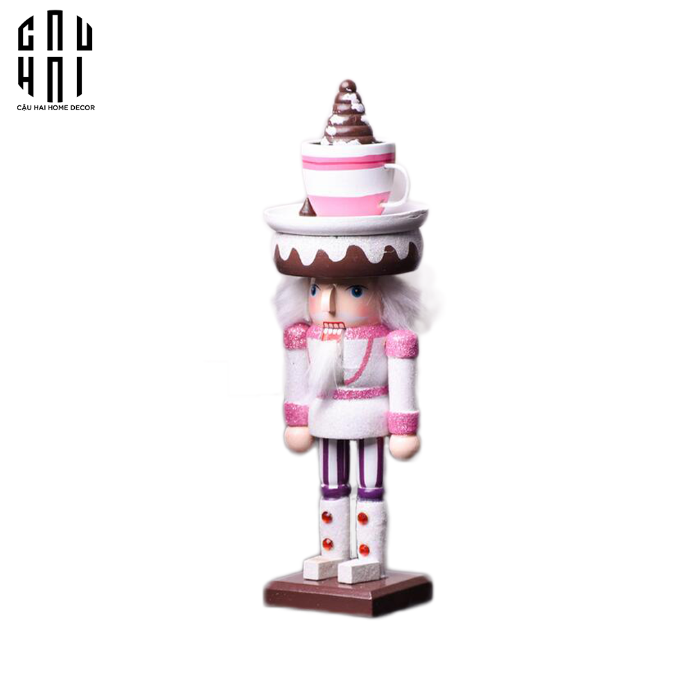 Fêtes Couture - Set 2 Tượng Nutcracker Cupcake H25-TƯỢNG TRANG TRÍ-CẬU HAI HOME DECOR