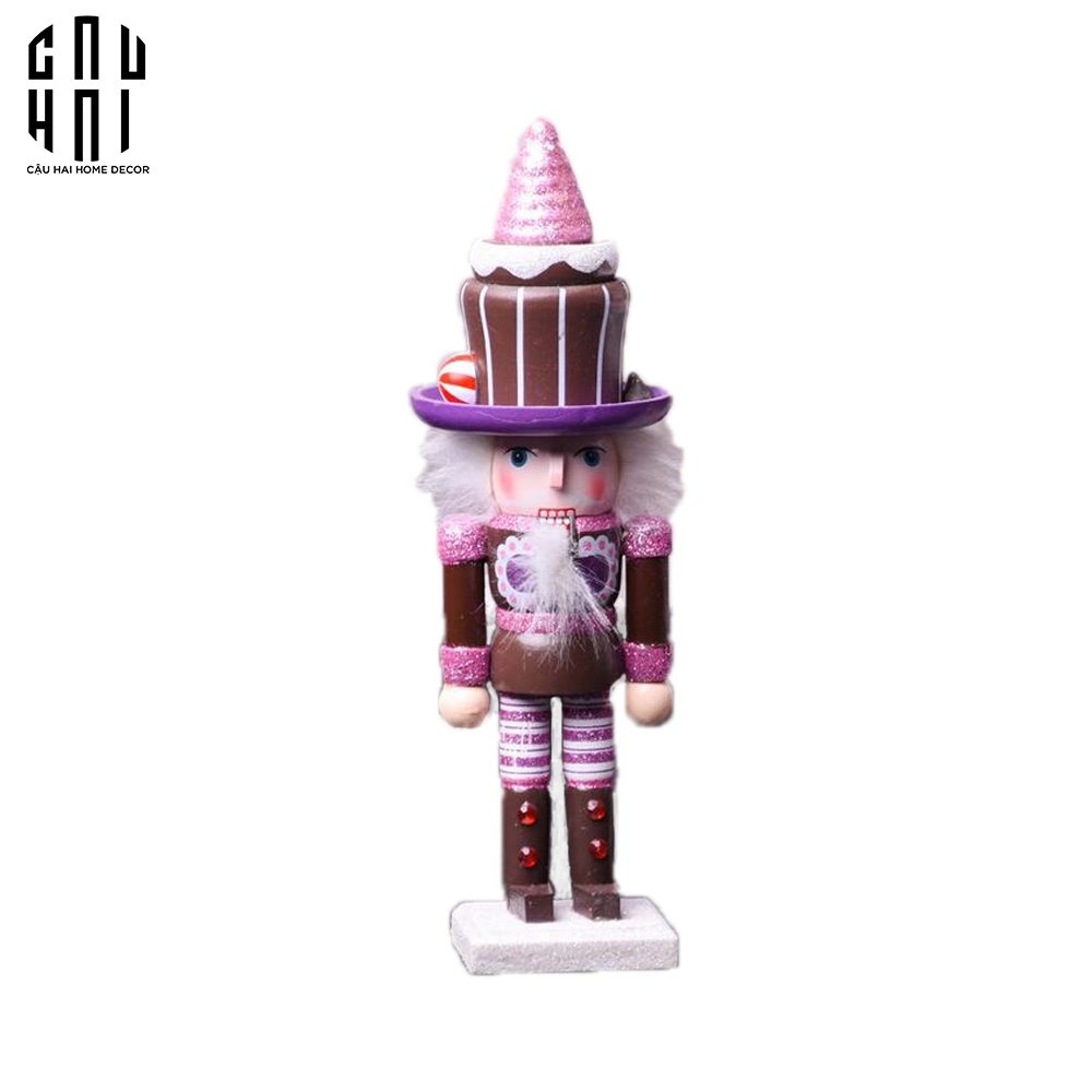 Fêtes Couture - Set 2 Tượng Nutcracker Cupcake H25-TƯỢNG TRANG TRÍ-CẬU HAI HOME DECOR