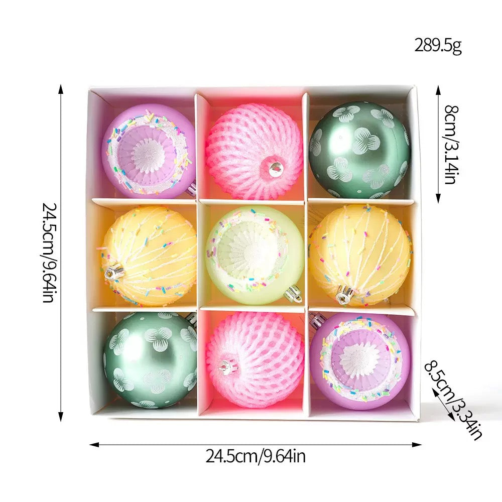 Fêtes Couture - Set Châu Trang Trí Giáng Sinh - Macaron Balls Ornaments-TRANG TRÍ GIÁNG SINH-CẬU HAI HOME DECOR