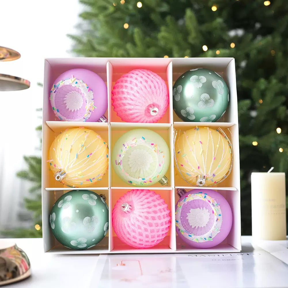 Fêtes Couture - Set Châu Trang Trí Giáng Sinh - Macaron Balls Ornaments-TRANG TRÍ GIÁNG SINH-CẬU HAI HOME DECOR