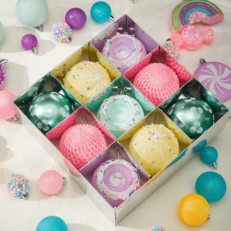 Fêtes Couture - Set Châu Trang Trí Giáng Sinh - Macaron Balls Ornaments-TRANG TRÍ GIÁNG SINH-CẬU HAI HOME DECOR