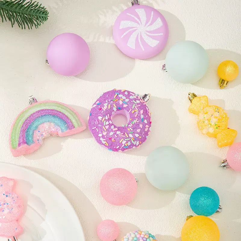 Fêtes Couture - Set Châu Trang Trí Giáng Sinh - Macaron Balls Ornaments-TRANG TRÍ GIÁNG SINH-CẬU HAI HOME DECOR