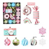 Fêtes Couture - Set Trang Trí Cây Thông Candy Pastel Ornaments-TRANG TRÍ GIÁNG SINH-Đối tác tại Trung Quốc theo từng đơn đặt hàng-CẬU HAI HOME DECOR