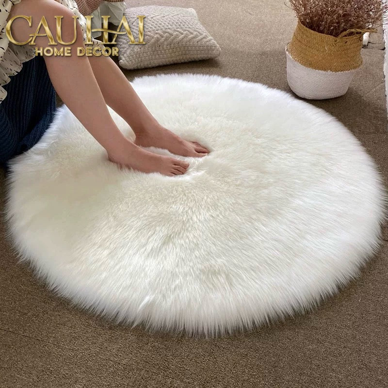 Fêtes Couture - Thảm Tròn Lông Tuyết D100 Blanche-Neige-THẢM TRÒN-CẬU HAI HOME DECOR