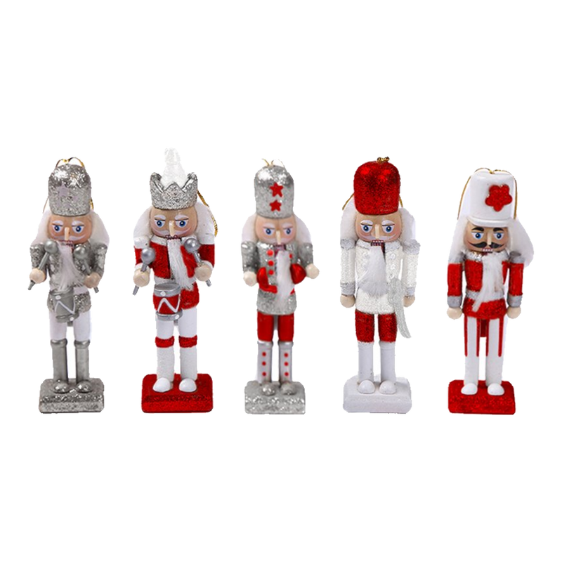 Fêtes Couture - Tượng Mini Nutcracker 5Pcs - Red