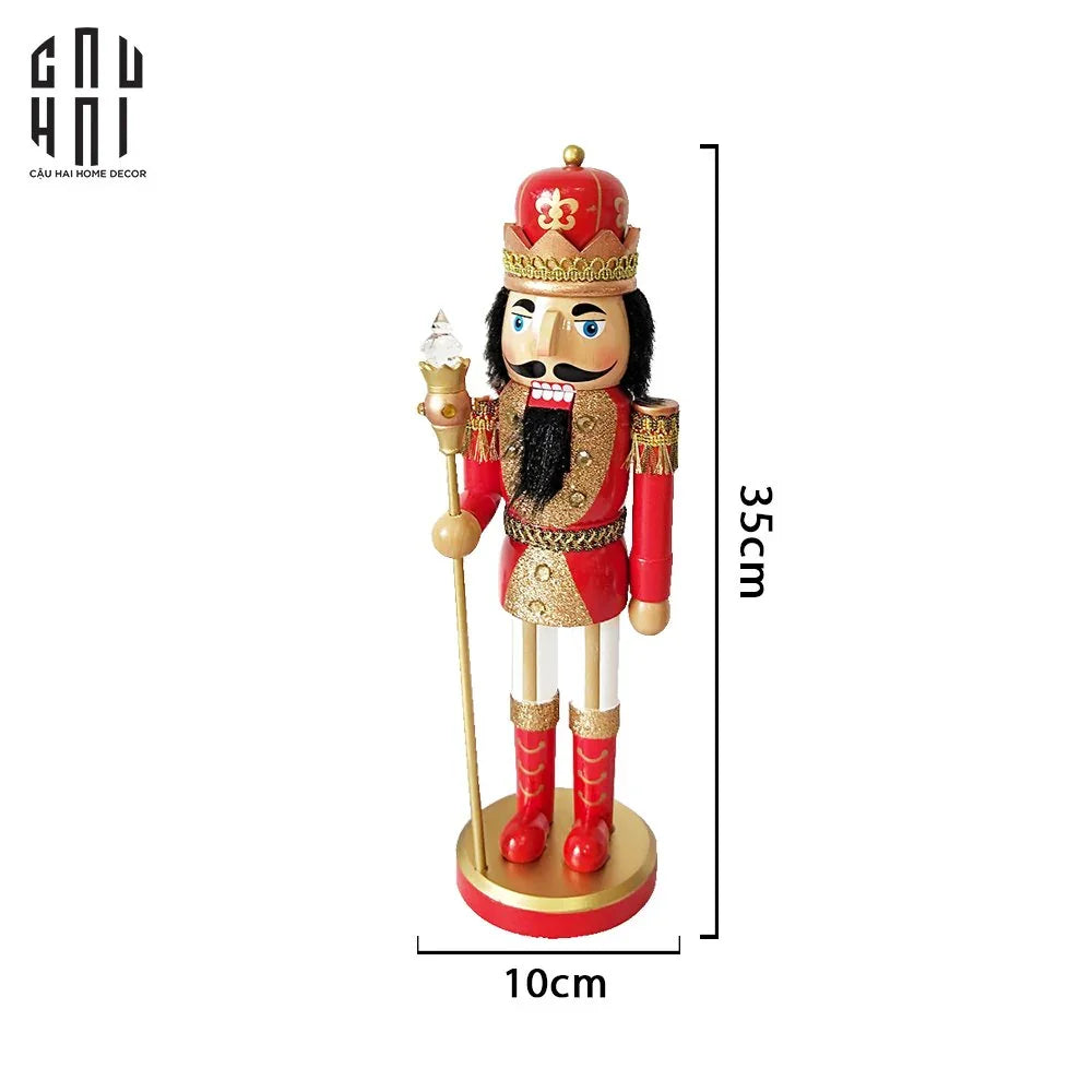 Fêtes Couture - Tượng Nutcracker 35Cm Scepter-TƯỢNG TRANG TRÍ-Đối tác tại Trung Quốc theo từng đơn đặt hàng-CẬU HAI HOME DECOR