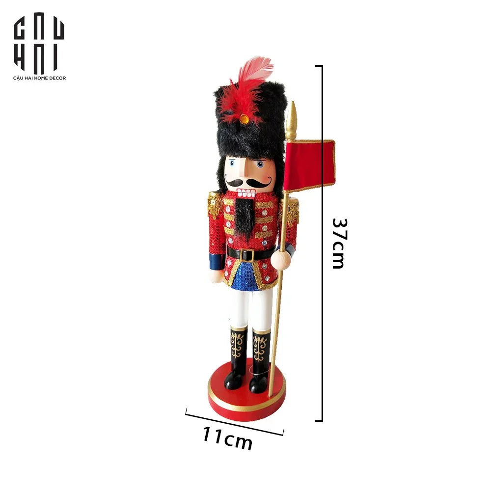 Fêtes Couture - Tượng Nutcracker 37Cm Flag-TƯỢNG TRANG TRÍ-Đối tác tại Trung Quốc theo từng đơn đặt hàng-CẬU HAI HOME DECOR