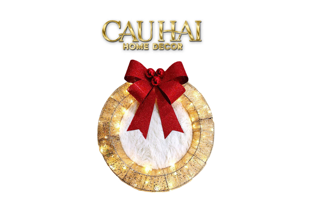 Fêtes Couture - Vòng Ánh Sáng Trang Trí Giáng Sinh Holy Halo - Christmas Wreath-LY THỦY TINH-CẬU HAI HOME DECOR