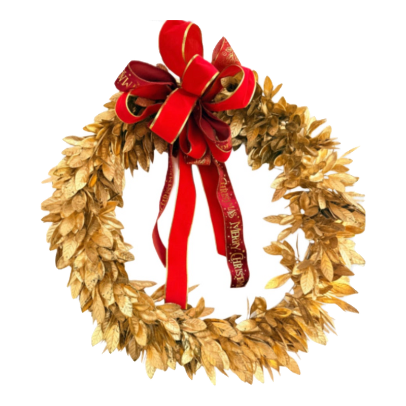 Fêtes Couture - Vòng Giáng Sinh Imperial Laurel Golden Wreath 80Cm
