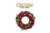 Fêtes Couture - Vòng Giáng Sinh Velvet Pine Christmas Wreath-TRANG TRÍ GIÁNG SINH-CẬU HAI HOME DECOR