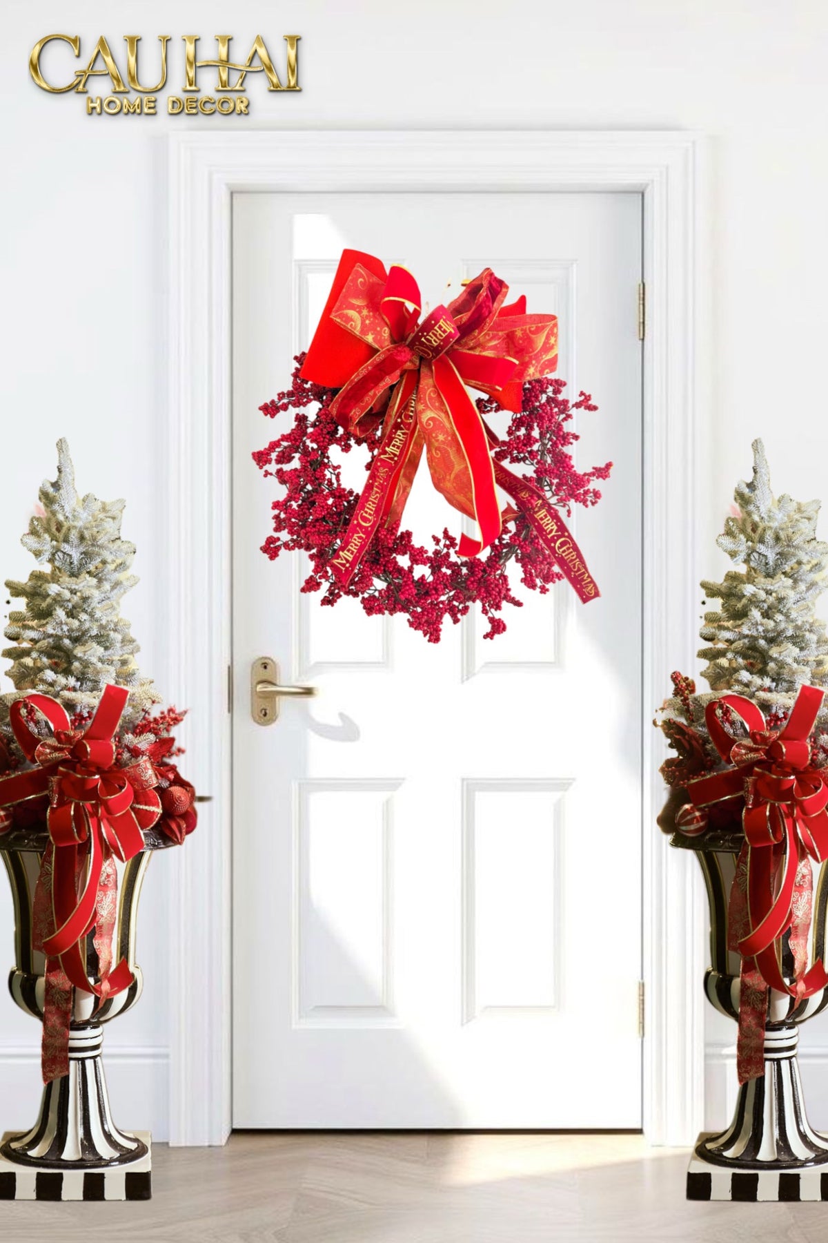 Fêtes Couture - Vòng Giáng Sinh Winterberry Royale Wreath 80Cm-TRANG TRÍ GIÁNG SINH-CẬU HAI HOME DECOR