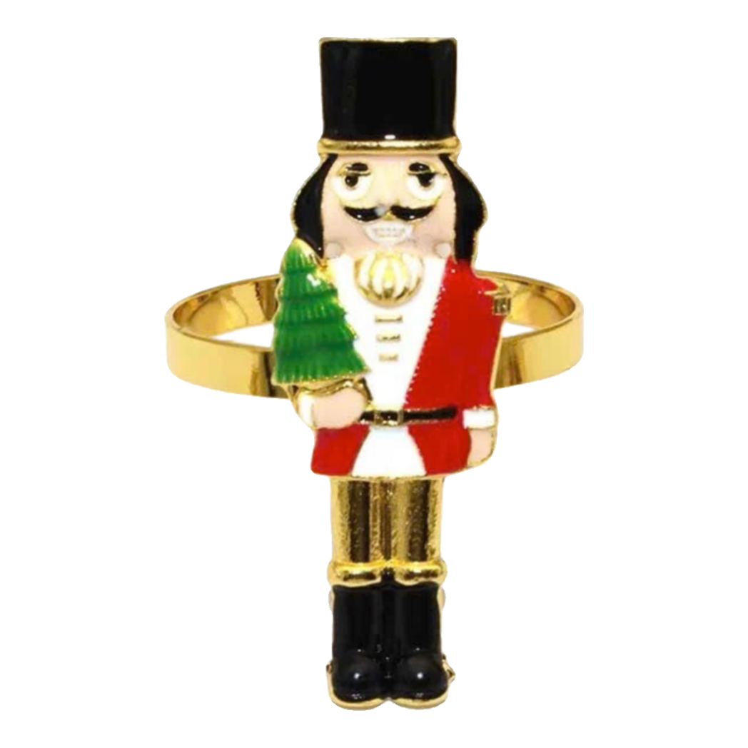 Fêtes Couture - Vòng Khăn Ăn - Napkin Ring Nutcracker Mistletoe-VÒNG KHĂN ĂN-Đối tác tại Trung Quốc theo từng đơn đặt hàng-CẬU HAI HOME DECOR