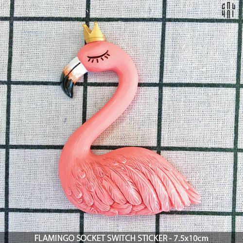 FLAMINGO QUEEN SOCKET SWITCH STICKER