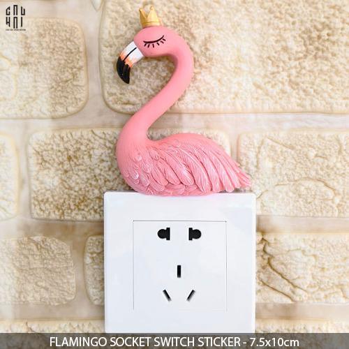 FLAMINGO QUEEN SOCKET SWITCH STICKER