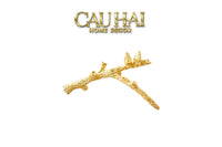 Gác Đũa Nhánh Cây Golden Bird Branch Harmony Premium Chopstick Rack 11 x 8.4 cm-Dinner Cutlery Set Dao Muỗng Nĩa-CẬU HAI HOME DECOR