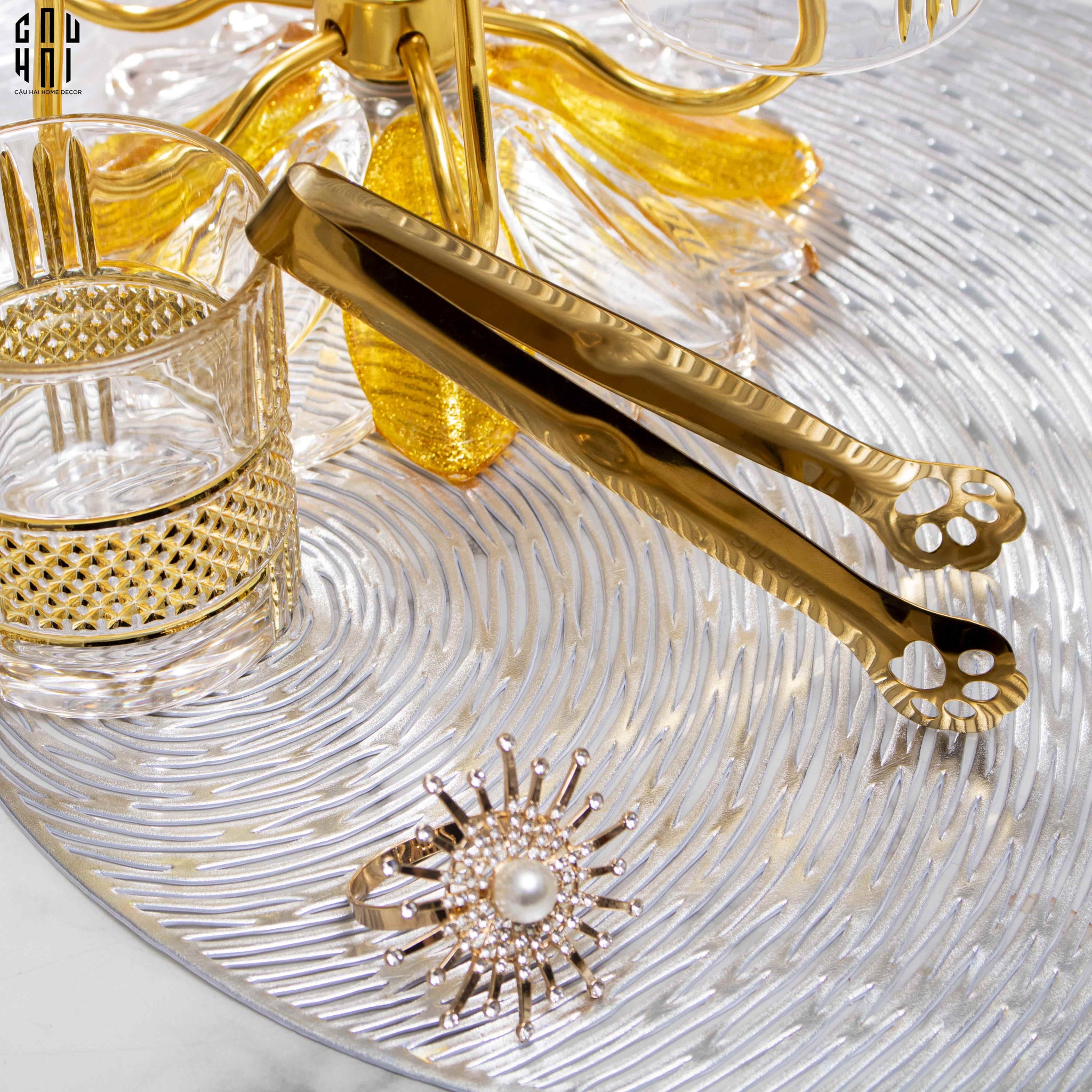 GẮP ĐÁ GOLDEN BEAR - CẬU HAI HOME DECOR