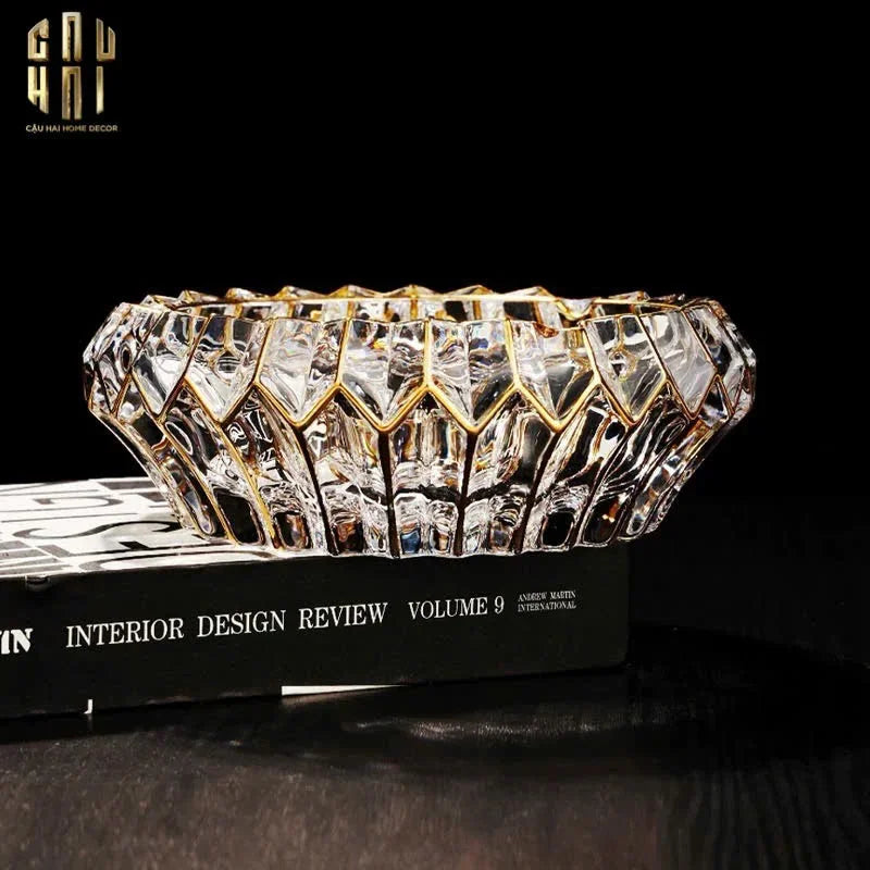 Gạt Tàn Crystal Regal Ashtray-CẬU HAI HOME DECOR