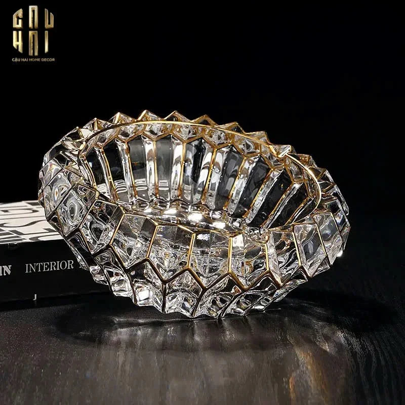 Gạt Tàn Crystal Regal Ashtray-CẬU HAI HOME DECOR