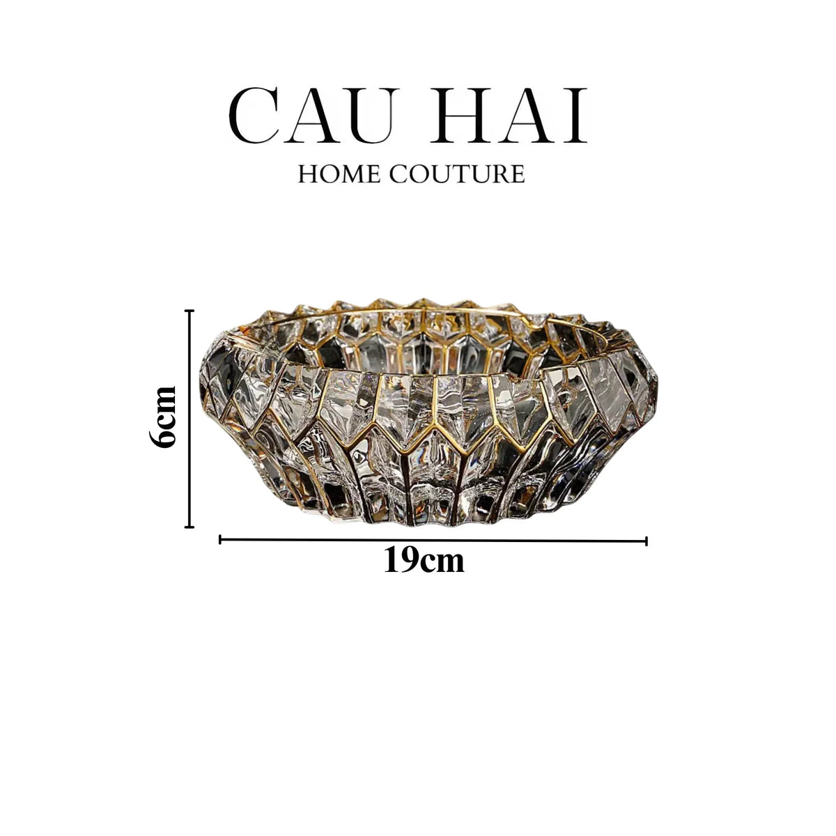 Gạt Tàn Crystal Regal Ashtray-Gạt Tàn-CẬU HAI HOME DECOR