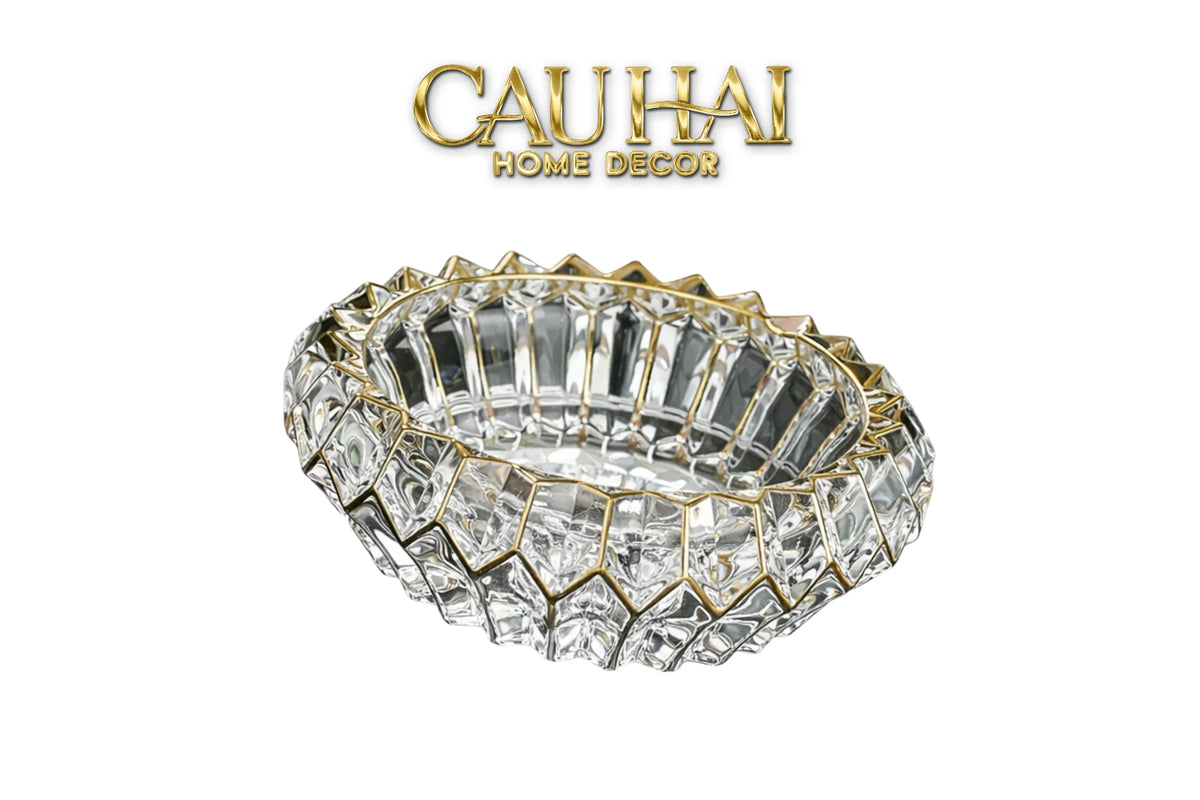 Gạt Tàn Crystal Regal Ashtray-Gạt Tàn-CẬU HAI HOME DECOR