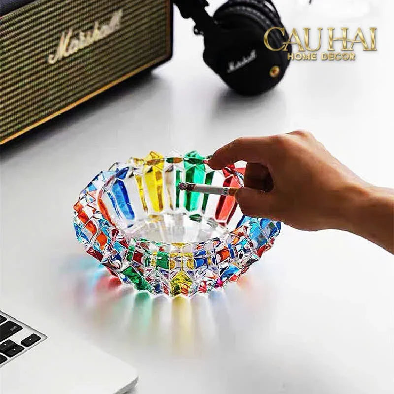 Gạt Tàn Pha Lê Cendrier Multicolor-CẬU HAI HOME DECOR