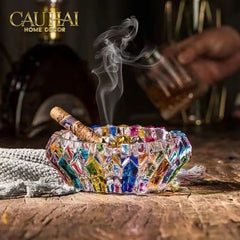 Gạt Tàn Pha Lê Cendrier Multicolor-CẬU HAI HOME DECOR