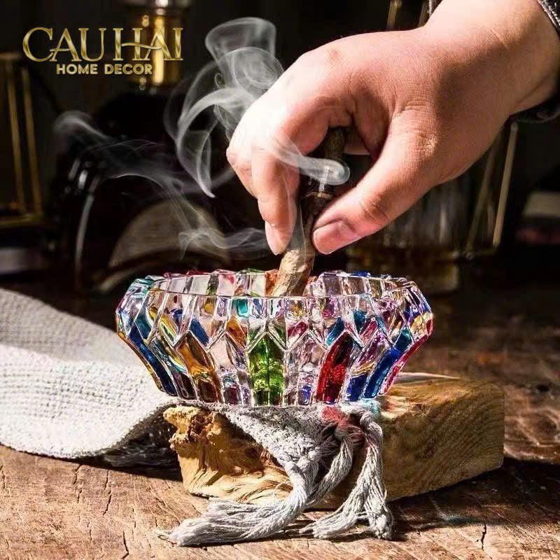 Gạt Tàn Pha Lê Cendrier Multicolor-Gạt Tàn-CẬU HAI HOME DECOR
