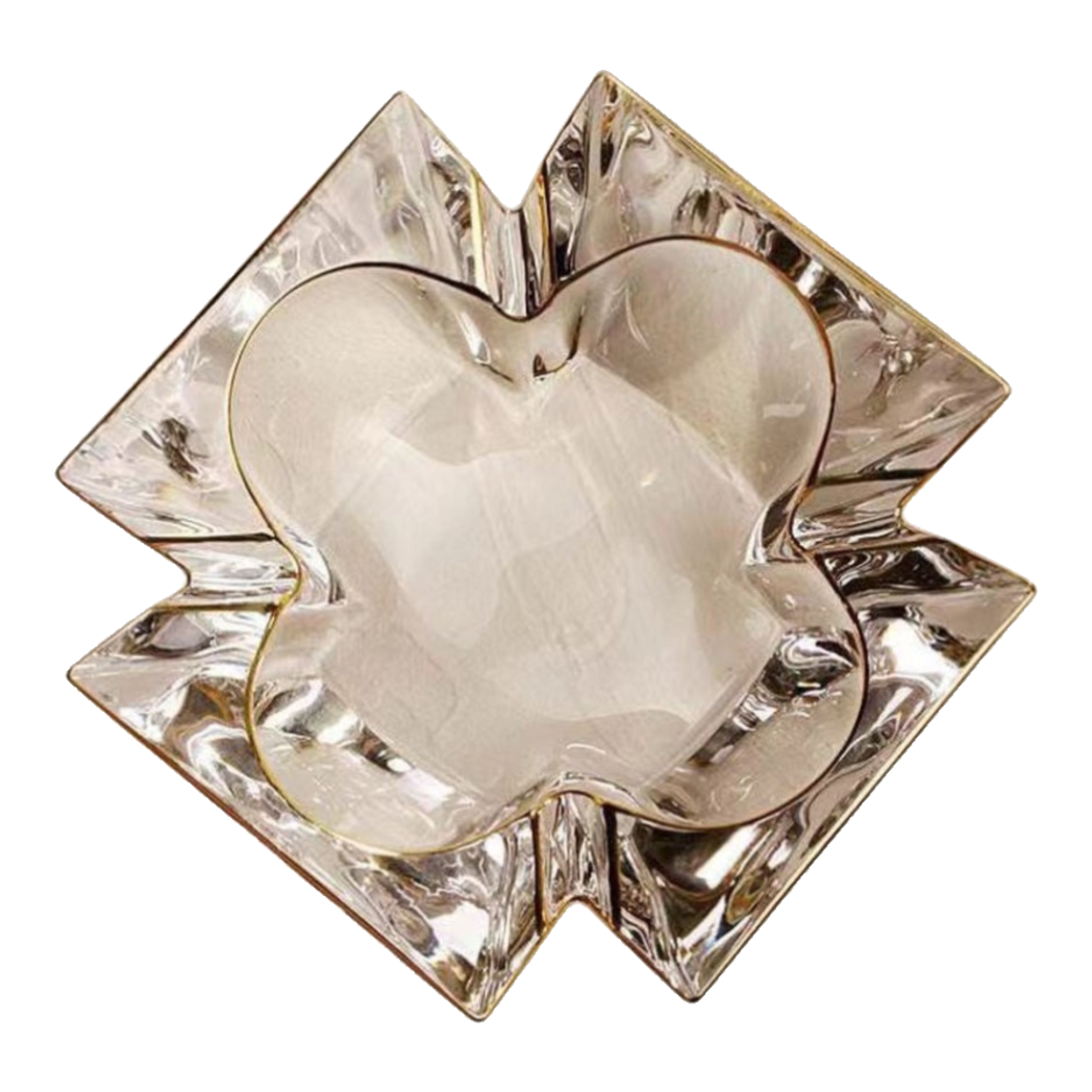 Maison Couture - Gạt Tàn Pha Lê Cristalleries Clover Lumière  Bernard Ashtray D19
