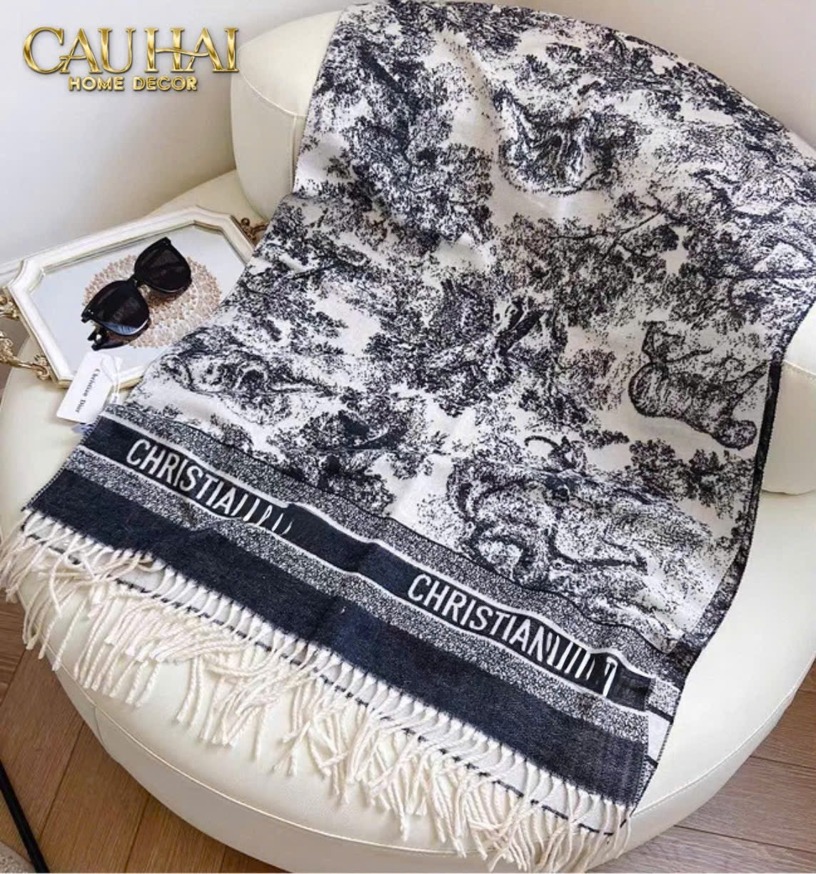 KHĂN CASHMERE 90*180 - COUTURE PASHMINA JOUY D.O - CẬU HAI HOME DECOR