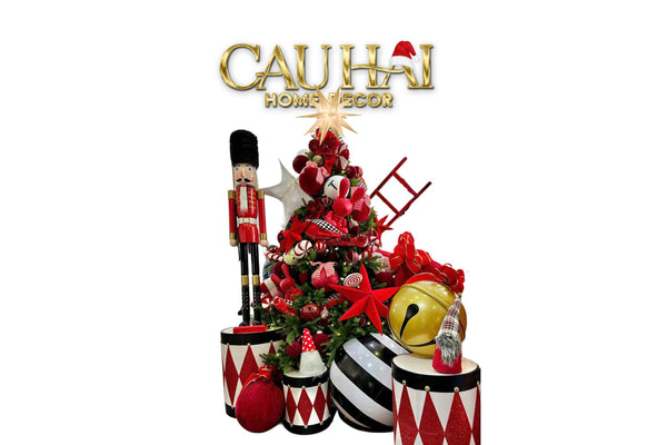 CIRCUS LUXURY RED CANDY CHRISTMAS TREE
