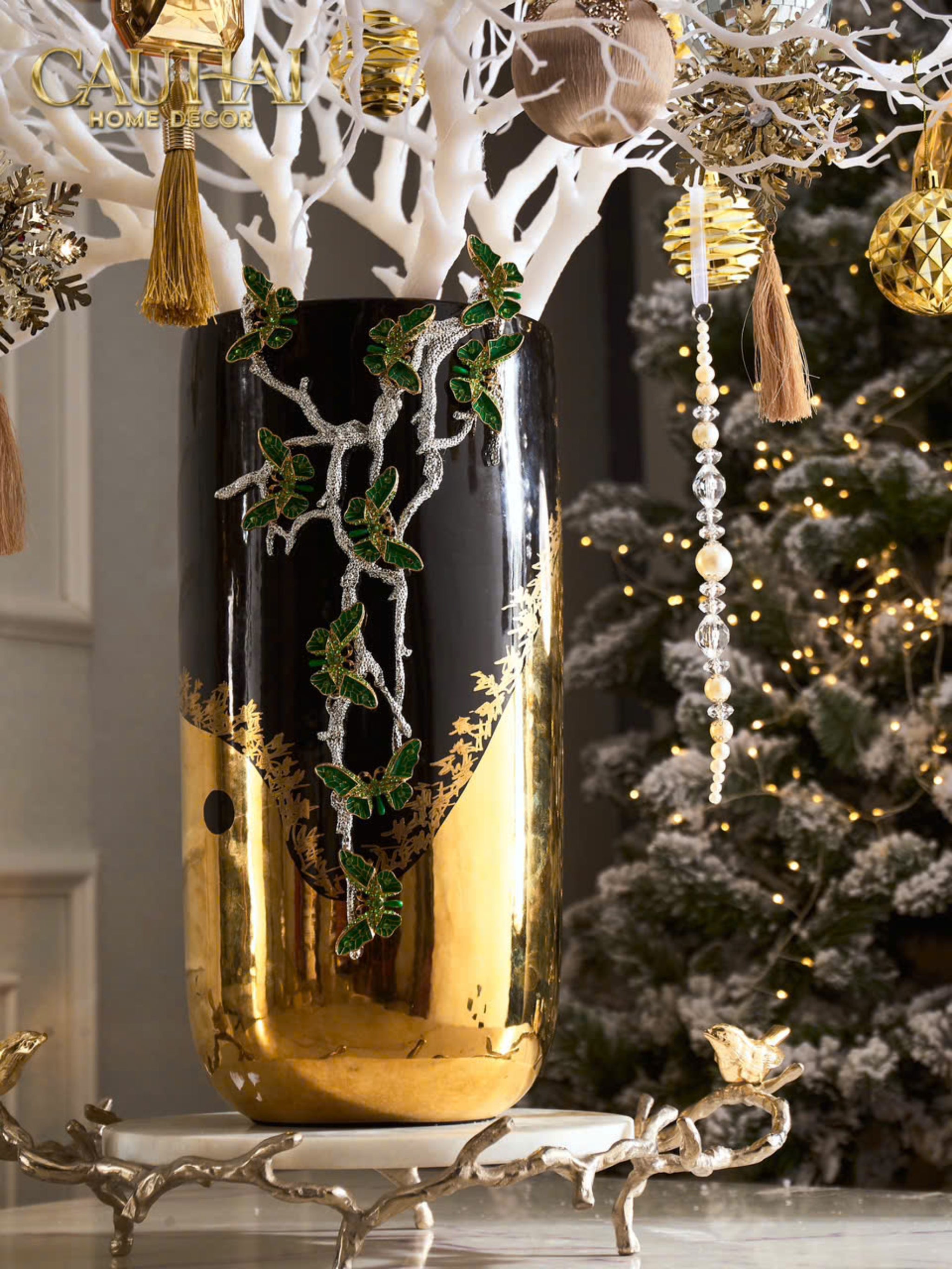 HOME COUTURE - BÌNH HOA ĐÁ QUÝ ALLURE OPULANCE VASE "THE HABSBURG TREASURE" H43 - CẬU HAI HOME DECOR