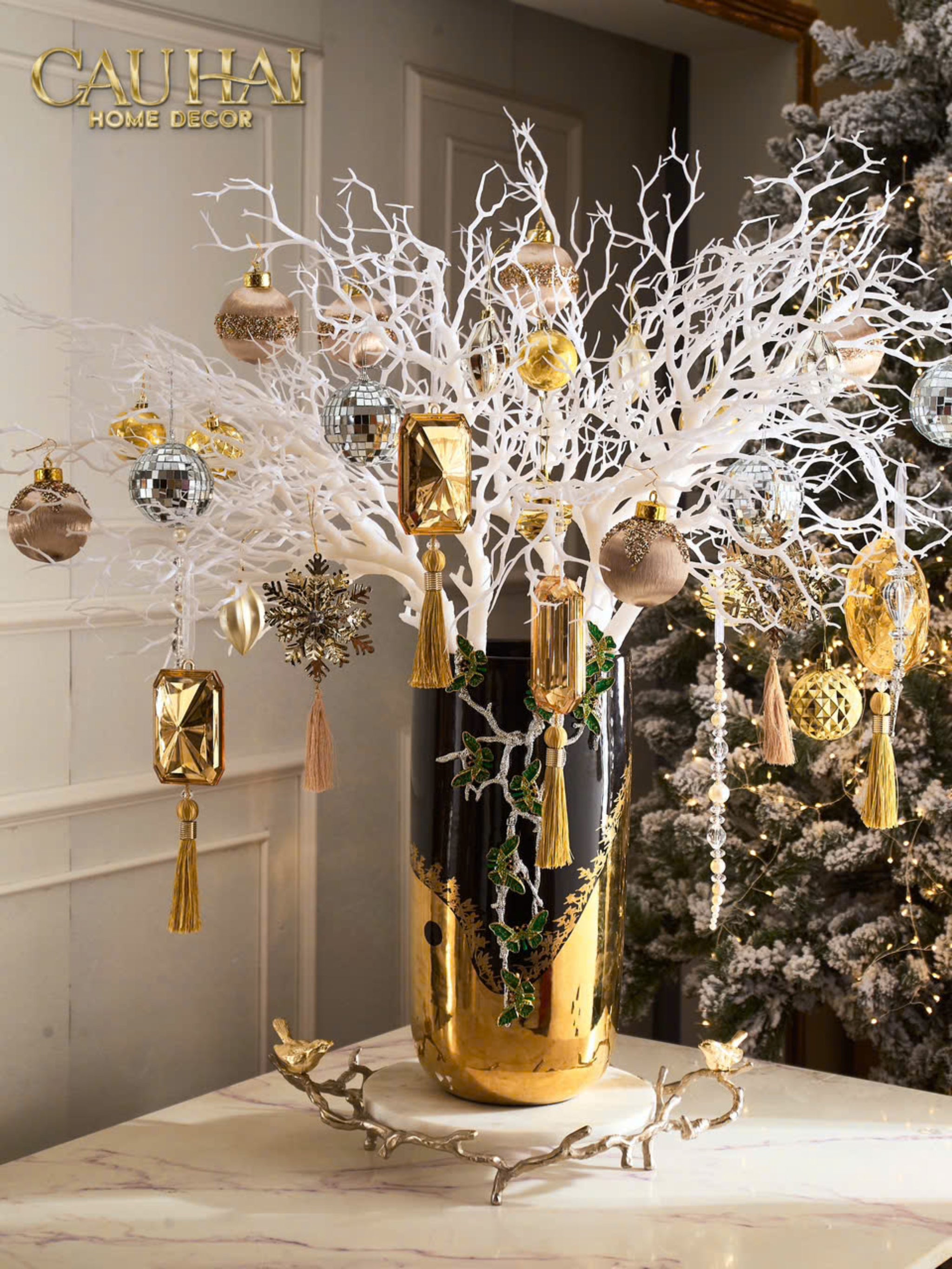 HOME COUTURE - BÌNH HOA ĐÁ QUÝ ALLURE OPULANCE VASE "THE HABSBURG TREASURE" H43 - CẬU HAI HOME DECOR