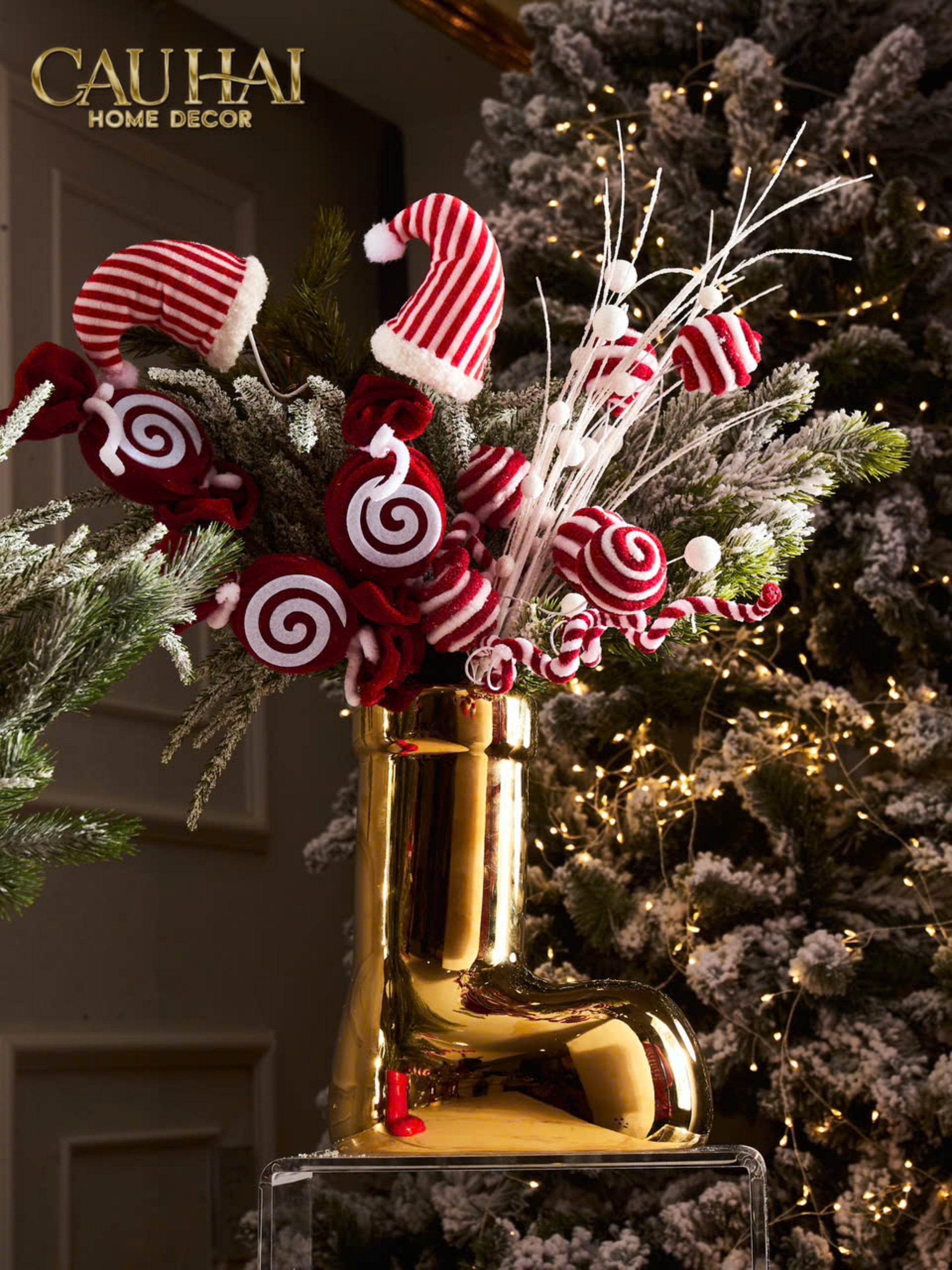 FÊTES COUTURE - BÌNH HOA ROUGE GLOSSY BUBBLR BOOT VASE - CẬU HAI HOME DECOR