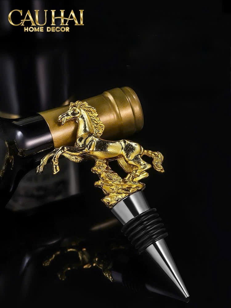 NÚT ĐẬY - GOLDEN STALLION WINE STOPPER PRIVILEGE COLLECTION-CẬU HAI HOME DECOR
