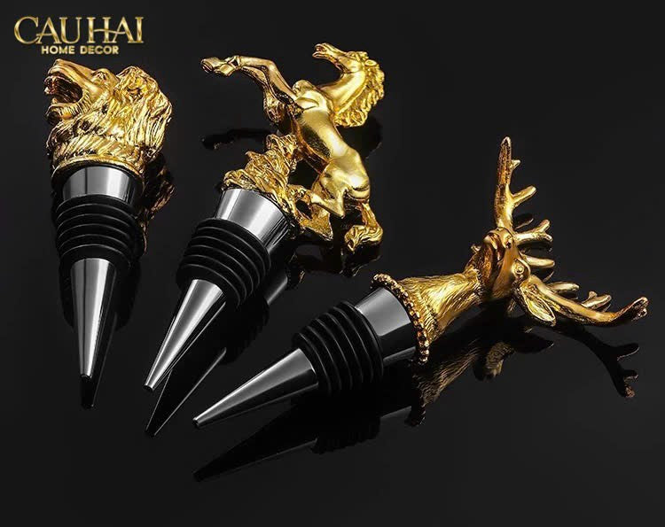 NÚT ĐẬY - GOLDEN STALLION WINE STOPPER PRIVILEGE COLLECTION-CẬU HAI HOME DECOR
