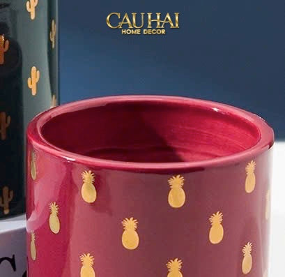 LỌ KẸO GOLDEN ICON CERAMIC CANISTER - CẬU HAI HOME DECOR