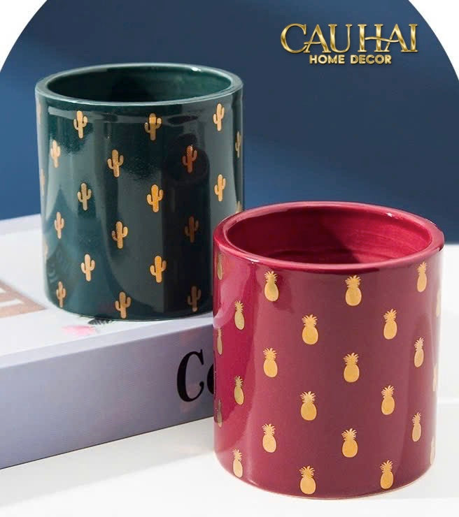 LỌ KẸO GOLDEN ICON CERAMIC CANISTER - CẬU HAI HOME DECOR