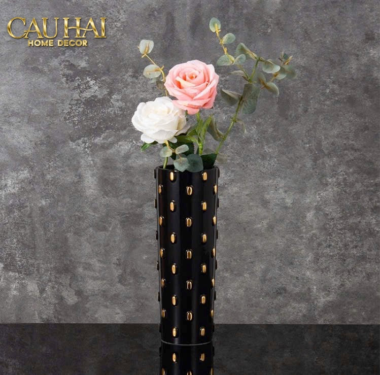 SET 2 BÌNH LỌ IMPÉRIALE BASTION ARMORY NOIR-GOLD VESSEL - CẬU HAI HOME DECOR